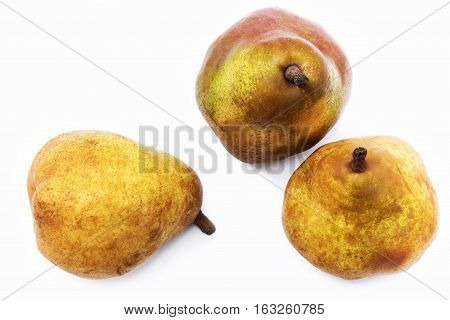 Pears isolated on white background, diet, food, fresh