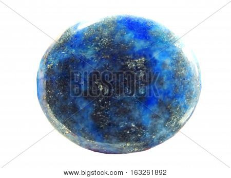 blue lazurite semiprecious geological crystal isolated blue mineral