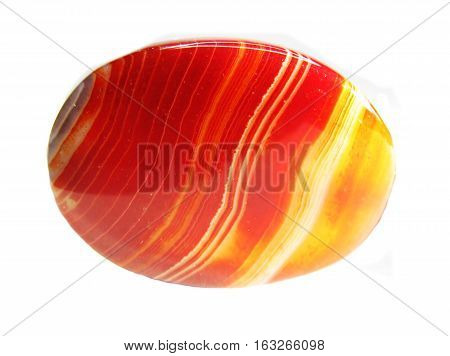 red carnelian semigem geological crystal isolated red