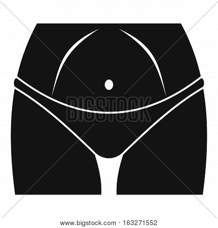 Slim woman body in panties icon. Simple illustration of slim woman body in panties vector icon for web