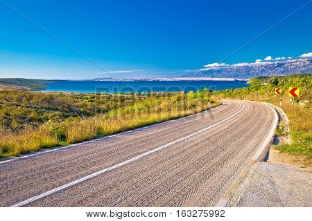 Scenic Road By The Sea In Croatia
