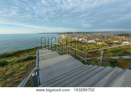 Anzac Memorial Walk and Bar Beach in Newcastle NSW Australia.