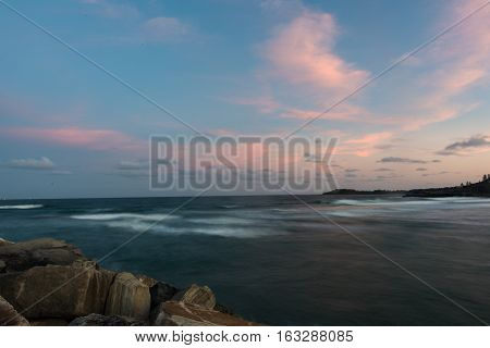 The Break Wall at Turner's Beach in Yamba, Australia
