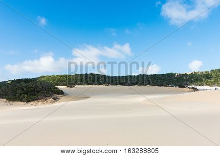 Fraser Island desert sand dune landscape in Queensland Australia