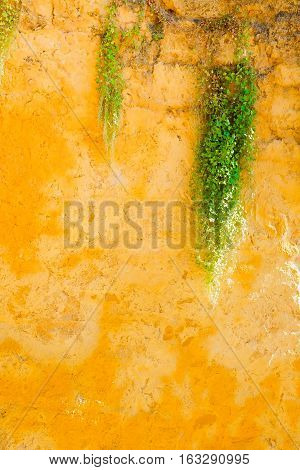 Texture of soil wall in Santorini island Oia Greece
