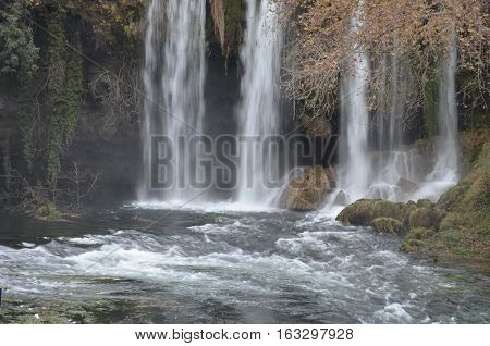 waterfall duden selale in turkey with running water