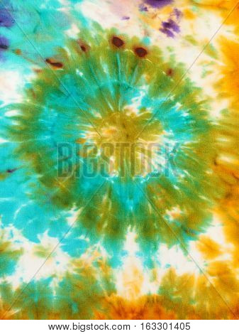 Abstract Green And Yellow Spot Of Nodular Batik