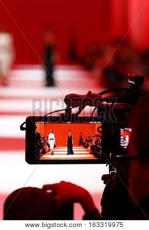 Televison Camera Broadcasting A Fashion Show
