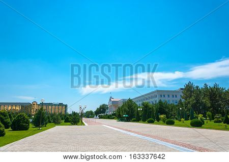 View Of The Building Of The Government Of Uzbekistan And The Ministry Of Finance In Tashkent.