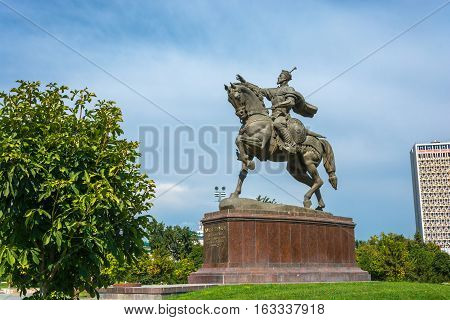 Monument Amir Timur In Tashkent, Uzbekistan.