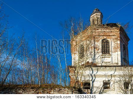 Dilapidated Temple In The Village Odelewo.