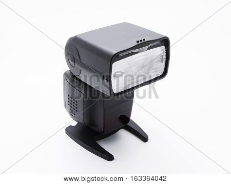 External Flash for DSLR Camera_Front Isolated on White Background