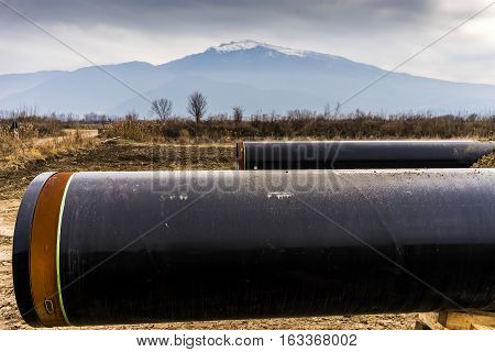 Construction Of Gas Pipeline Trans Adriatic Pipeline - Tap In North Greece.