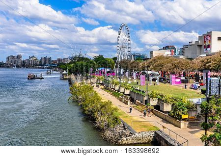 BRISBANE, AUSTRALIA - SEPTEMBER 9, 2012: View of the Riverside Festival in Brisbane Australia