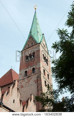 Cathedral in city center of Augsburg Germany