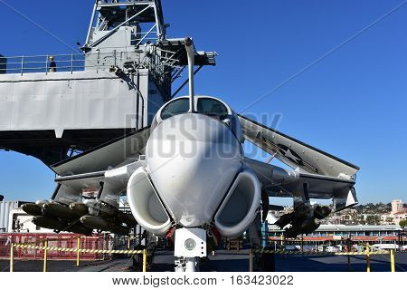 San Diego, California - Usa - Dec 04,2016 - Aircraft 511 Uss  Museum