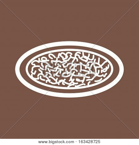 Chicken, alfredo, pasta icon vector image. Can also be used for european cuisine. Suitable for mobile apps, web apps and print media.