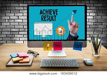 Achieve Result , Results Compass , Businessman Achieve Result ,  Results And Expectations , Get Resu