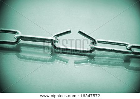 de metalen keten close-up