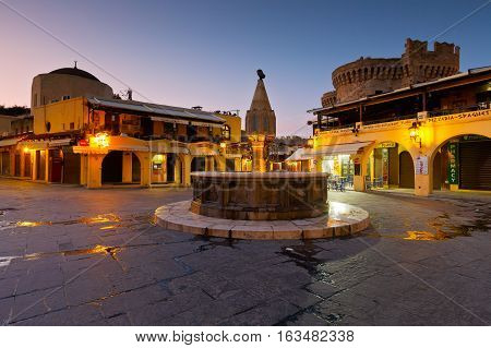 RHODES, GREECE - DECEMBER 05, 2016: World heritage site of the medieval town of Rhodes on December 05, 2016.