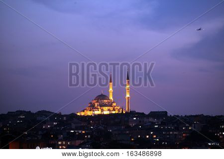 Beautiful view of Edirnekapi Mosque in Istanbul, Turkey.