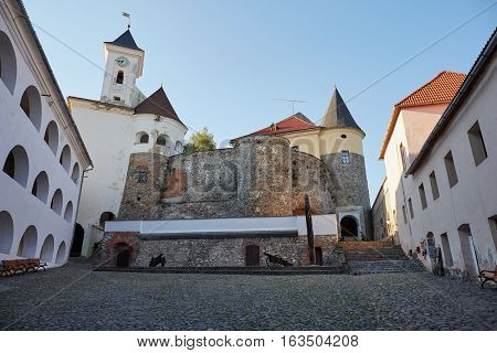 Old Castle Palanok in Mukachevo. Ukraine. Transcarpathia.