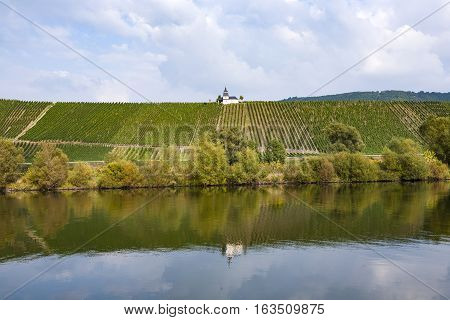 Chapel In Vineyard At River Moselle