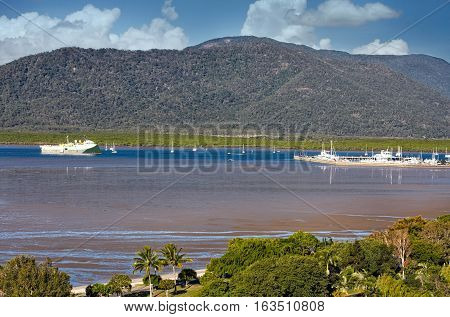 view of Cairns habour in Queensland Australia