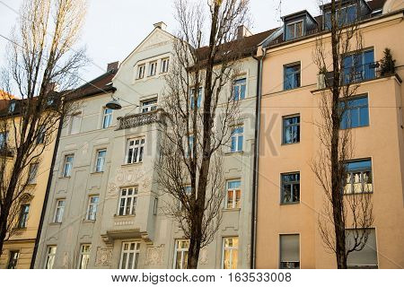 Old Town Old Building House in the City of Munich Sendling
