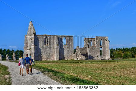 La Flotte France - september 25 2016 : the Notre Dame de Re cistercian abbey