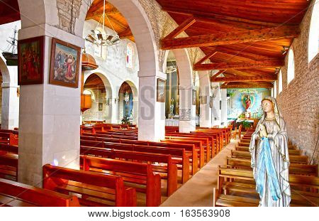 Loix France - september 26 2016 : the Sainte Catherine church