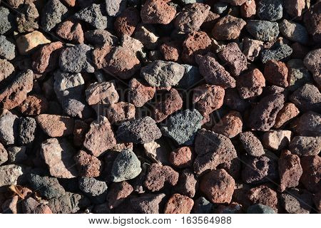 A collection of various colored pumice stones