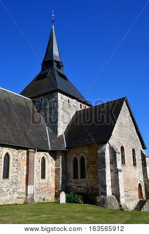 Perriers sur Andelle France - october 4 2016 : the Saint Etienne church