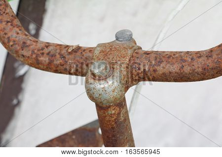 Bike Handle Antique Broken Old at decay and rust