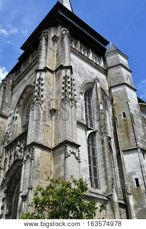 Neufchatel en Bray France - june 23 2016 : the Notre Damme church