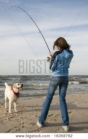 Labrador Retriver ile balıkçılık
