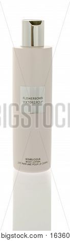Winneconne WI - 22 December 2016: Bottle of Viktor&Rolf flowerbomb lotion on an isolated background.