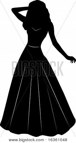 Mujer en vestido