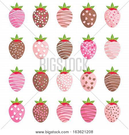 Cute romantic glazed strawberries gift for Valentine's Day