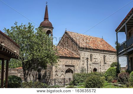 Georgia Tbilisi district Avlabari . Monastery of the Transfiguration of God Church in the territory of the palace complex of Queen Darejan .