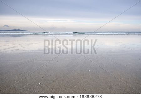 La Lanzada Beach, Pontevedra, Galicia, Spain. It is one of the top three beaches in Galicia