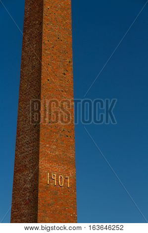 Old Brick Chimney With 1907