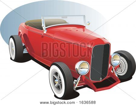 Kırmızı old school klasik v8 vintage sıcak 