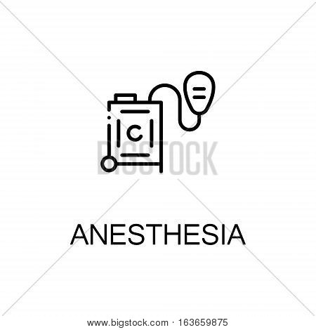 Anesthesia flat icon. High quality outline symbol of medical euipment for web design or mobile app. Thin line signs of anesthesia for design logo, visit card, etc. Outline pictogram of anesthesia