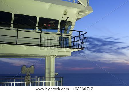 Part Of The Big Ferry, Saving Boat On The Ferry Boat