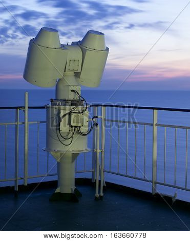 Part Of The Big Ferry, Saving Boat On The Ferry Boat