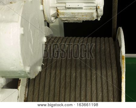 Part Of The Big Ferry, Saving Boat On The Ferry Boat