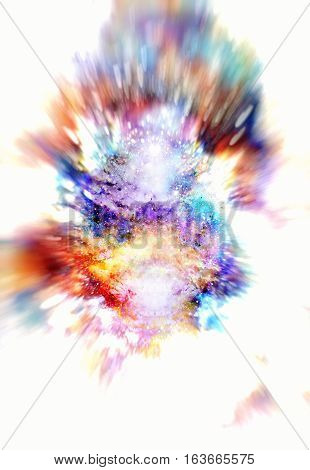 Cosmic space and stars, color cosmic abstract background. crystalic explosion effect