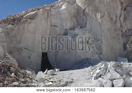 View of the gypsum quarry of Valle del Jere