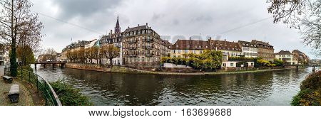 Strasbourg Panoramic View From The Riverside